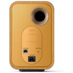 KEF LSX II Amber Haze — panel trasero de conexiones