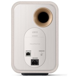 KEF LSX II Cotton White — panel trasero de conexiones