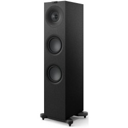 KEF Q7 Meta Negro satinado — detalle del Uni-Q y los dos woofers de 6,5"