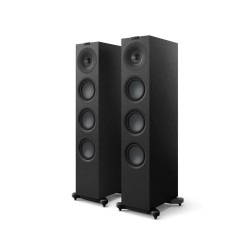 KEF Q11 Meta Negro satinado — par de altavoces de suelo, vista frontal