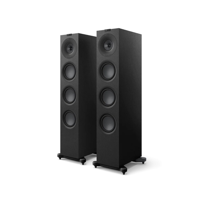 KEF Q11 Meta Negro satinado — par de altavoces de suelo, vista frontal