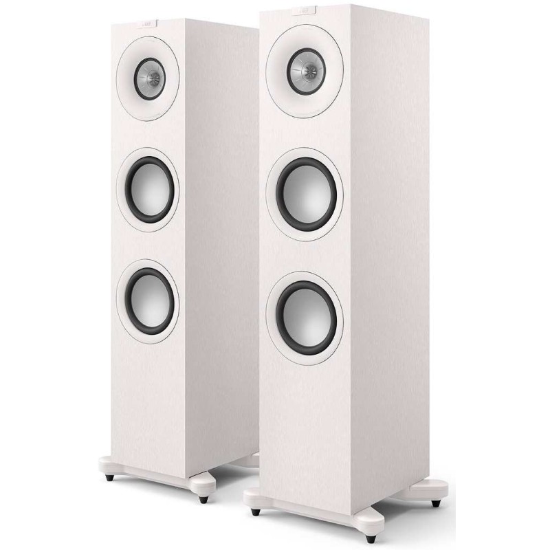 KEF Q7 Meta Blanco satinado — par de altavoces de suelo, vista frontal