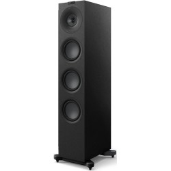 KEF Q11 Meta Negro satinado — detalle del Uni-Q y los tres woofers