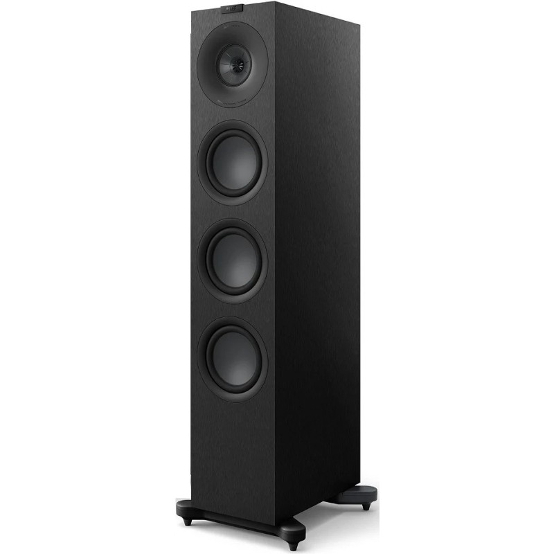 KEF Q11 Meta Negro satinado — detalle del Uni-Q y los tres woofers