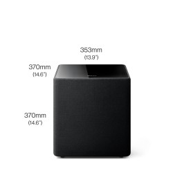 KEF Kube 10 MIE — esquema de dimensiones