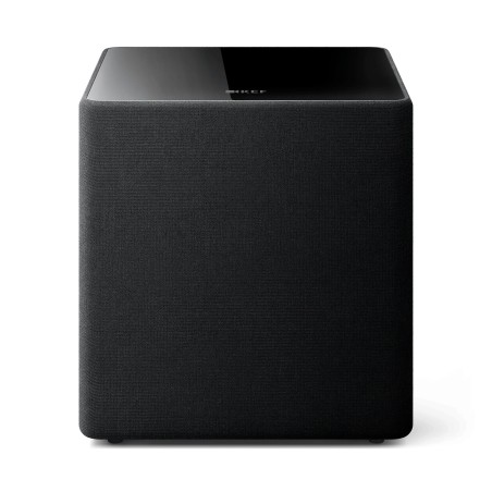 KEF Kube 12b MIE — subwoofer activo de 12" en caja cerrada, vista frontal con rejilla | Stella AV
