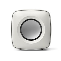 KEF KC62 Mineral White — vista frontal del woofer