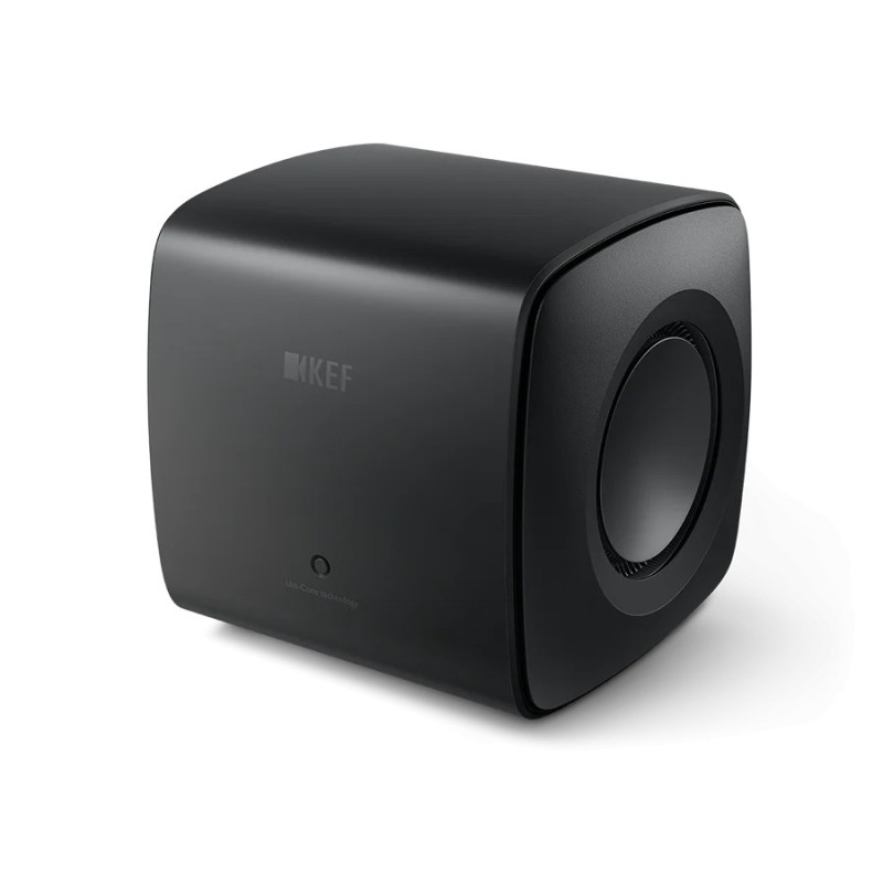 KEF KC62 Carbon Black — vista en ángulo