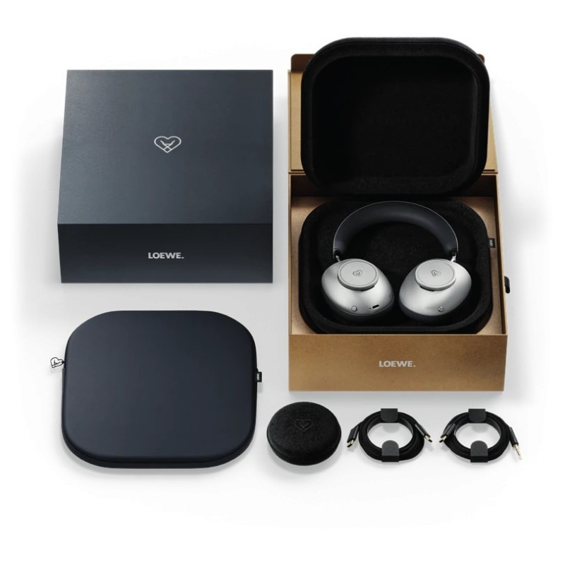 Loewe leo Midnight Blue: auriculares con estuche rígido, funda de piel y accesorios incluidos