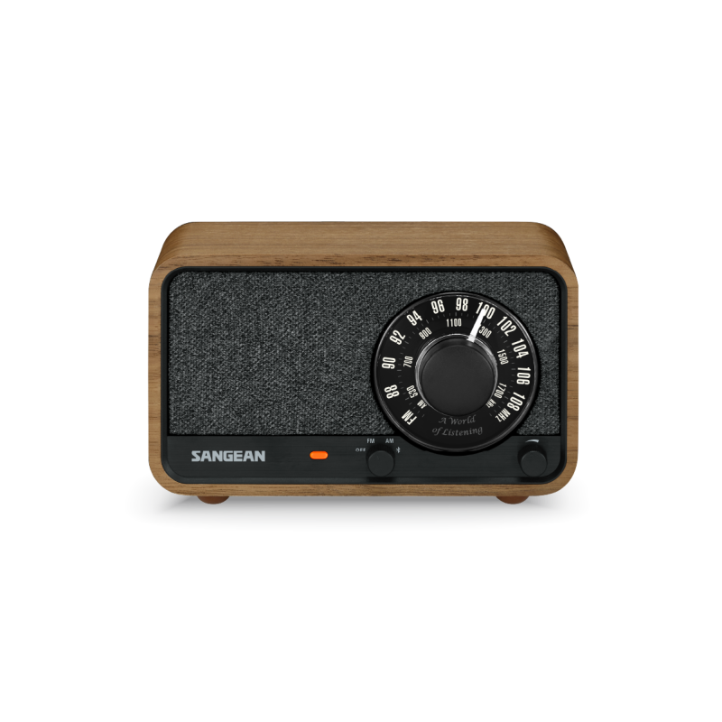 Sangean WR-8 — radio AM/FM de madera con Bluetooth y batería — imagen 1