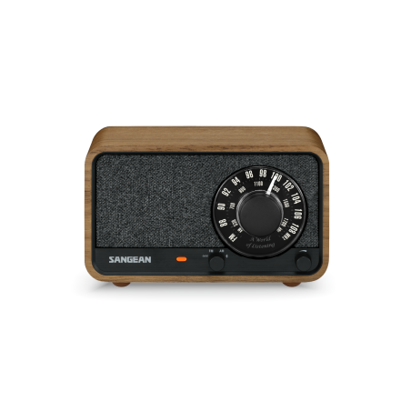 Sangean WR-8 — radio AM/FM de madera con Bluetooth y batería — imagen 1