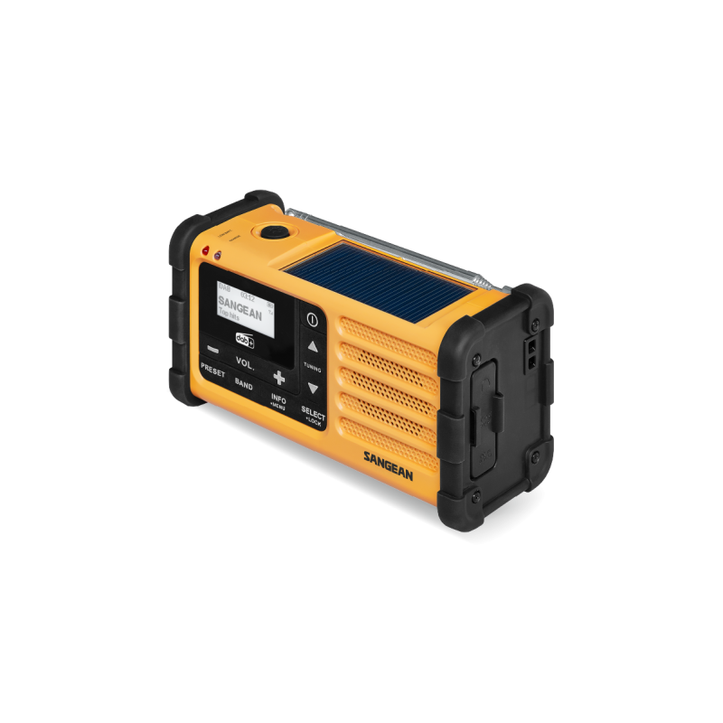 Sangean MMR-88 DAB — radio de emergencia con dinamo, solar y linterna — imagen 1