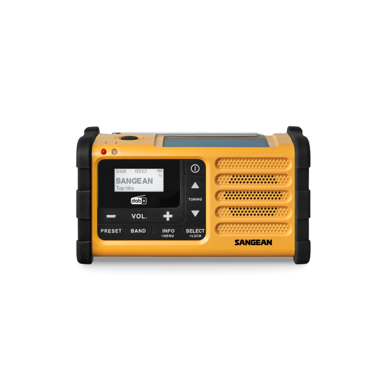 Sangean MMR-88 DAB — radio de emergencia con dinamo, solar y linterna — imagen 2
