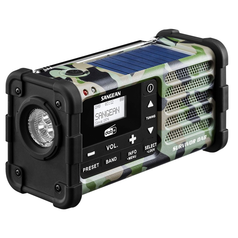 Sangean MMR-88 DAB — radio de emergencia con dinamo, solar y linterna — imagen 9