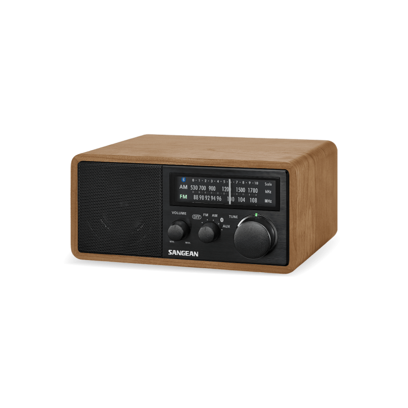 Sangean WR-11BT+ — radio AM/FM de sobremesa en madera con Bluetooth — imagen 1