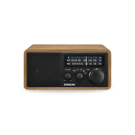 Sangean WR-11BT+ — radio AM/FM de sobremesa en madera con Bluetooth — imagen 2