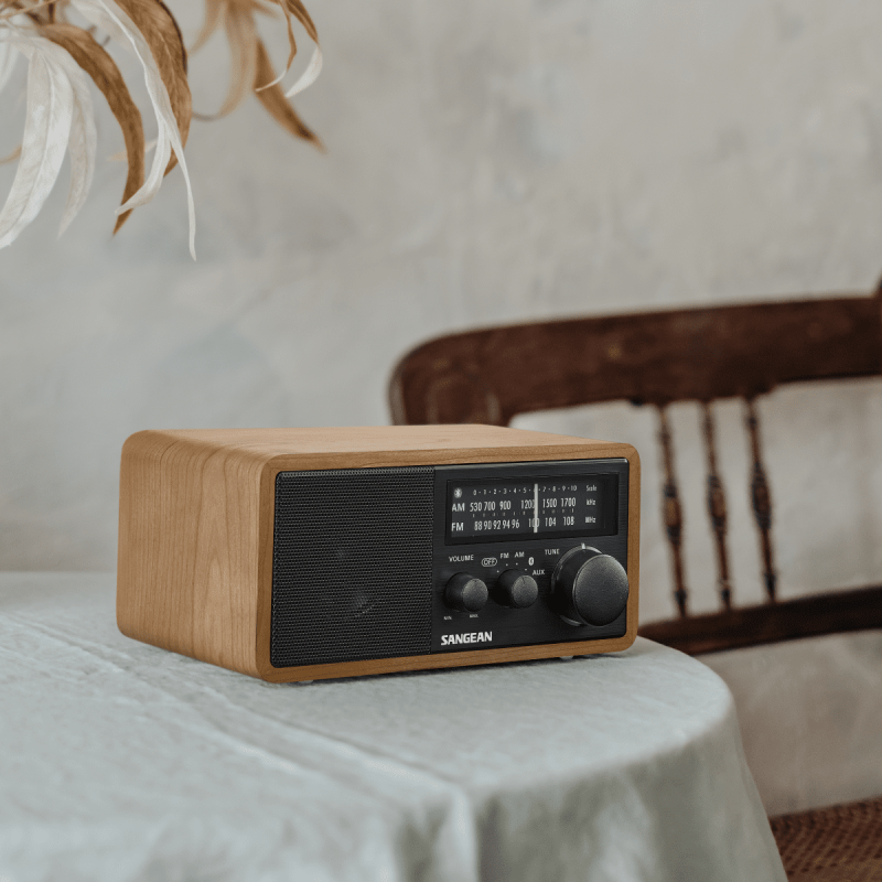 Sangean WR-11BT+ — radio AM/FM de sobremesa en madera con Bluetooth — imagen 5