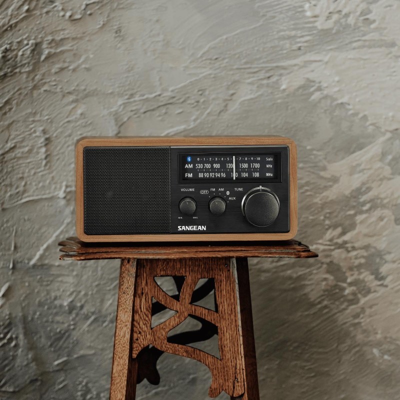 Sangean WR-11BT+ — radio AM/FM de sobremesa en madera con Bluetooth — imagen 6