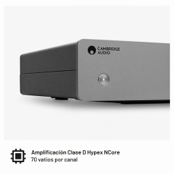Detalle del chasis del MXW70, con amplificación Clase D Hypex NCore de 70 W por canal