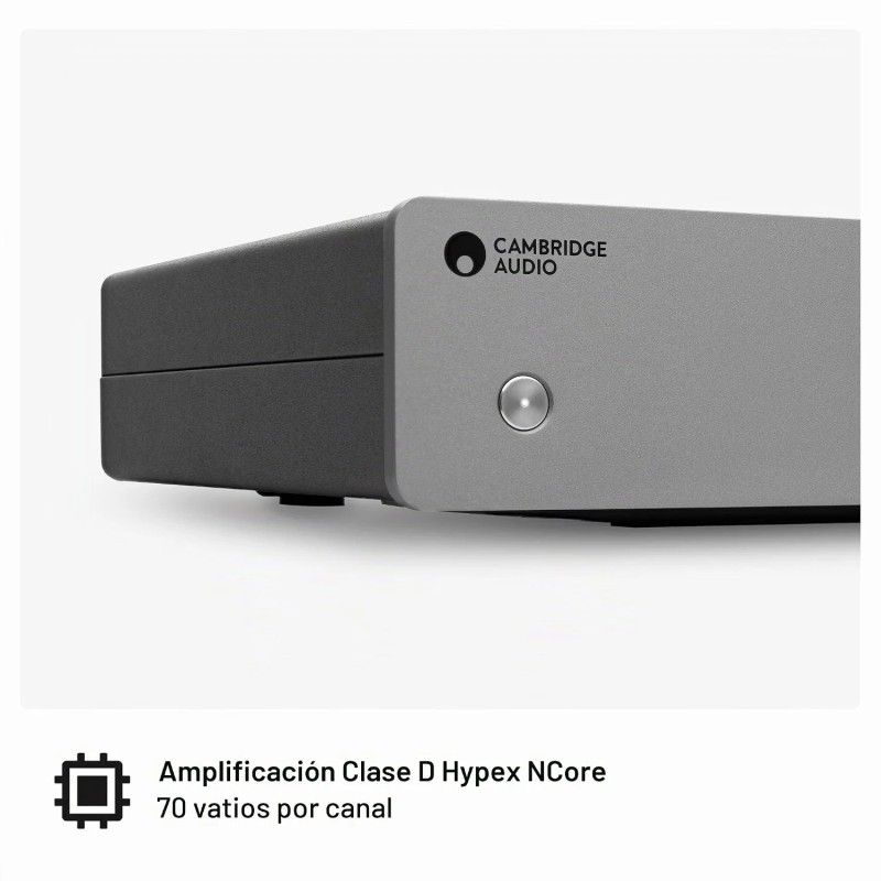 Detalle del chasis del MXW70, con amplificación Clase D Hypex NCore de 70 W por canal
