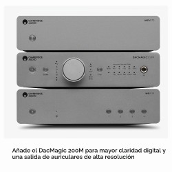 MXW70 apilado con el DacMagic 200M y el MXN10 de Cambridge Audio