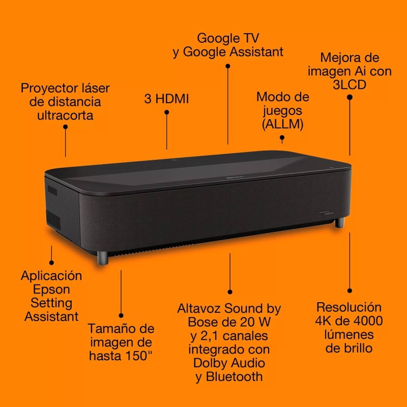 Epson EH-LS970 proyector láser 4K ultracorta distancia | Stella AV