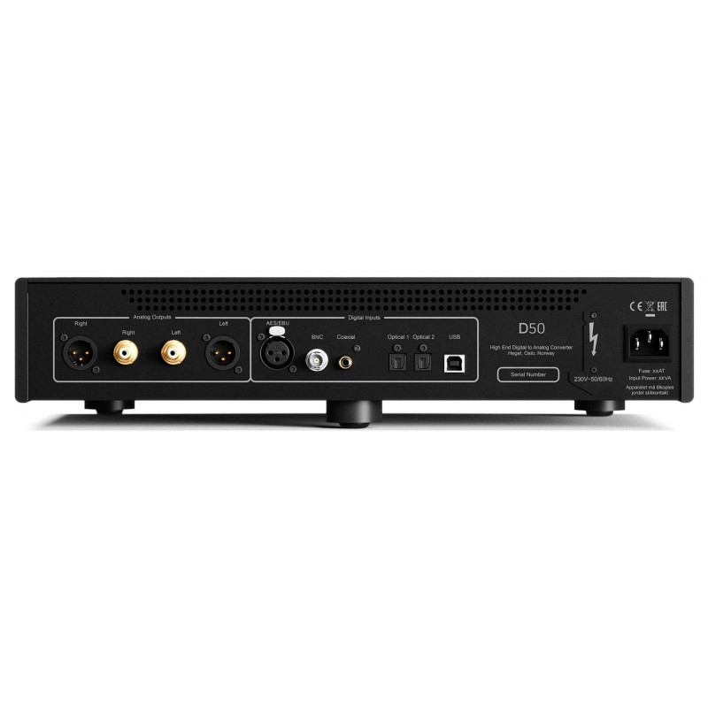 Hegel D50, conexiones traseras