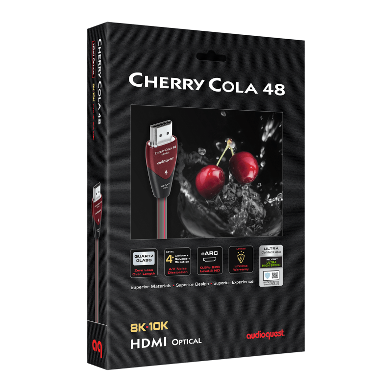 Caja del AudioQuest Cherry Cola 48 HDMI Optical