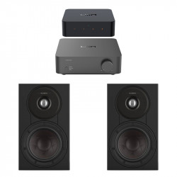 Pack WiiM Vibelink Amp + WiiM Pro + DALI Sonik 1, acabado Black Ash