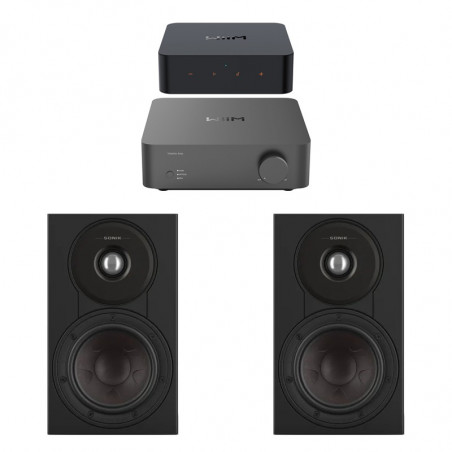 Pack WiiM Vibelink Amp + WiiM Pro + DALI Sonik 1, acabado Black Ash