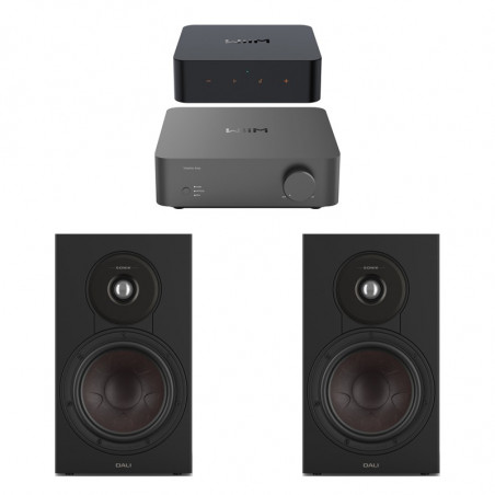 Pack WiiM Vibelink Amp + WiiM Pro Plus + DALI Sonik 3, acabado Black Ash