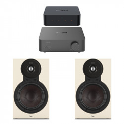 Pack WiiM Vibelink Amp + WiiM Pro Plus + DALI Sonik 3, acabado Natural Oak