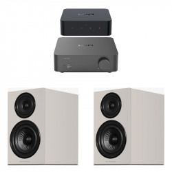 Pack WiiM Vibelink Amp + WiiM Pro Plus + Wharfedale Diamond 12.2i, acabado Stone Grey