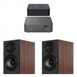 Pack WiiM Vibelink Amp + WiiM Pro Plus + Wharfedale Diamond 12.2i, acabado Classic Walnut