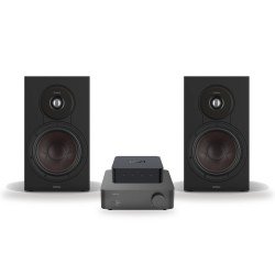 Pack WiiM Vibelink Amp + WiiM Pro Plus + DALI Sonik 3, acabado Black Ash