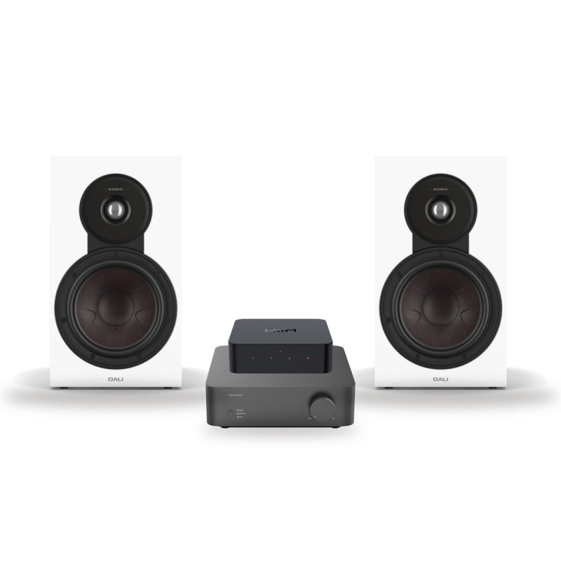Pack WiiM Vibelink Amp + WiiM Pro + DALI Sonik 3, acabado White