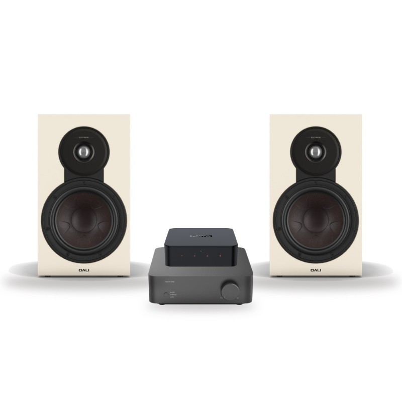 Pack WiiM Vibelink Amp + WiiM Pro + DALI Sonik 3, acabado Natural Oak