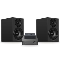 Pack WiiM Vibelink Amp + WiiM Pro Plus + Wharfedale Diamond 12.2i, acabado All Black