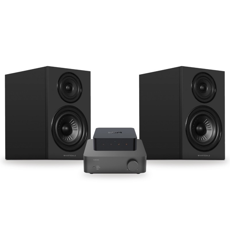 Pack WiiM Vibelink Amp + WiiM Pro + Wharfedale Diamond 12.2i, acabado All Black