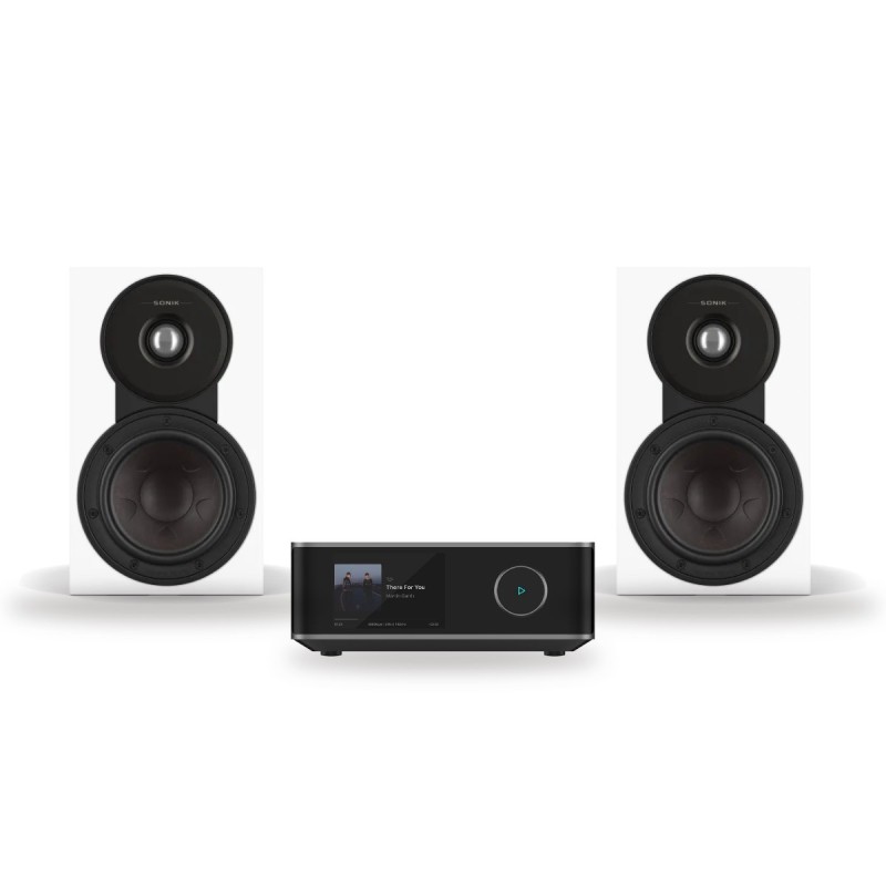 Pack WiiM Amp Ultra + DALI Sonik 1, acabado White