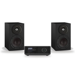 Pack WiiM Amp Ultra + DALI Sonik 1, acabado Black Ash