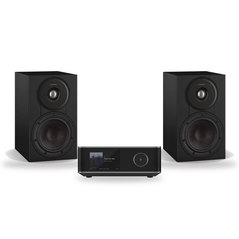 Pack WiiM Amp Ultra + DALI Sonik 1, acabado Black Ash