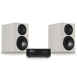 Pack WiiM Amp Ultra + Wharfedale Diamond 12.1i, acabado Stone Grey