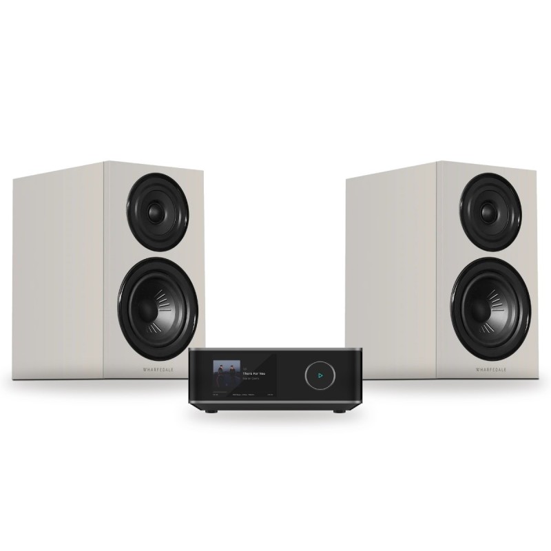 Pack WiiM Amp Ultra + Wharfedale Diamond 12.1i, acabado Stone Grey