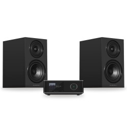 Pack WiiM Amp Ultra + Wharfedale Diamond 12.1i, acabado All Black