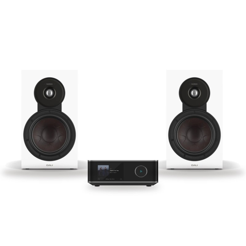 Pack WiiM Amp Ultra + DALI Sonik 3, acabado White