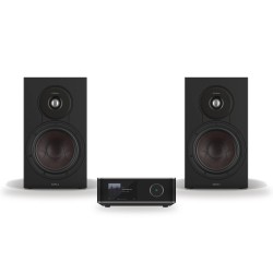 Pack WiiM Amp Ultra + DALI Sonik 3, acabado Black Ash