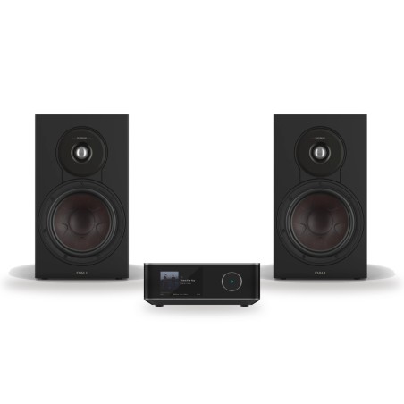 Pack WiiM Amp Ultra + DALI Sonik 3, acabado Black Ash
