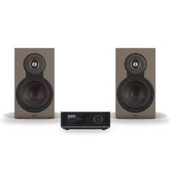 Pack WiiM Amp Ultra + DALI Sonik 3, acabado Walnut