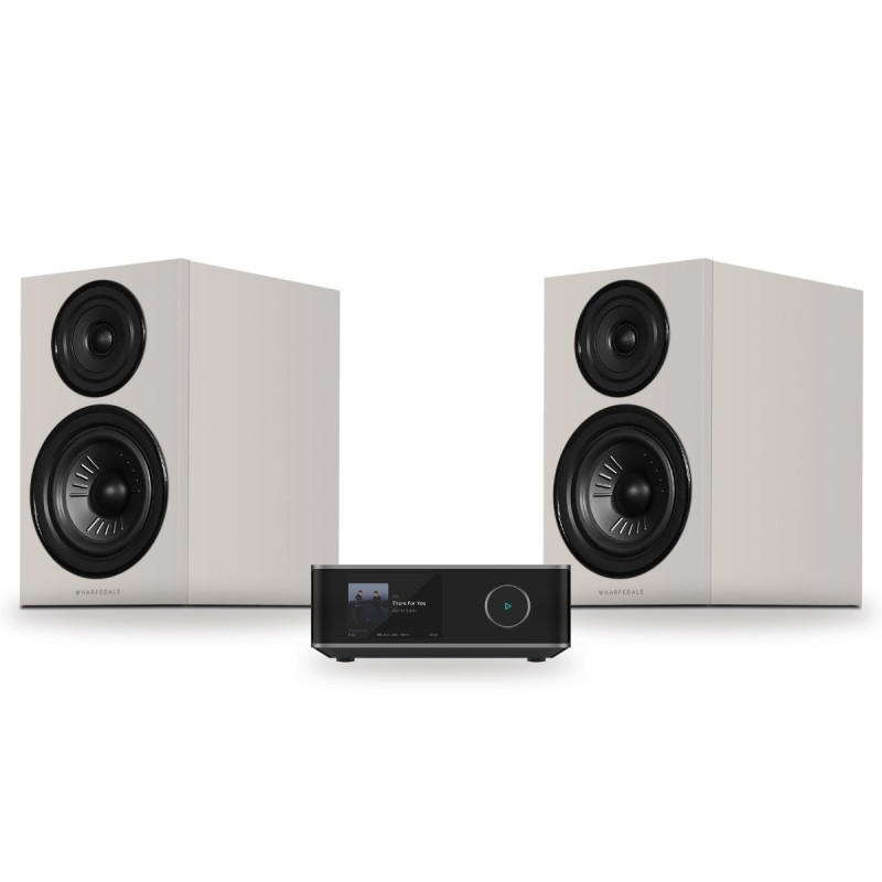 Pack WiiM Amp Ultra + Wharfedale Diamond 12.2i, acabado Stone Grey